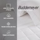 Ver imagem 5 de Jogo de Cama Queen Damask Stripes Branco 4 Peças 300 Fios 100% Algodão Buddemeyer