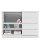 Ver imagem 6 de Conjunto Infantil Roupeiro e Comoda Perola Mdf Branco Pheonix Baby