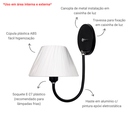 Ver imagem 2 de Arandela de Parede Colonial Retrô Americana Estilo J - Soquete E-27 – Abf Luminárias:preto