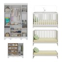 Ver imagem 5 de Quarto de Bebê Completo com Berço Americano 3 em 1 Suspiro Multimóveis Mp4616 Branco/off White