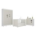Ver imagem 2 de Quarto de Bebê Completo com Berço Americano 3 em 1 Suspiro Multimóveis Mp4616 Branco/off White