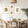 Kit Luxo 4 Quadros Verde Folhagens Abstrato Boho Bege Sala Cozinha com Moldura Caixa Alta 40cm Ref01 - 2
