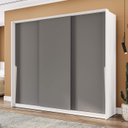Ver imagem 1 de Guarda Roupa Casal com 3 Portas de Correr e 4 Gavetas 240828 Linha Porto Politorno Móveis