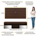 Ver imagem 4 de Rack com Painel TV 65" Suspenso com Espelho Flórida Multimóveis V3322
