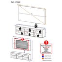 Ver imagem 5 de Rack com Painel TV 65" Suspenso com Espelho Flórida Multimóveis V3322