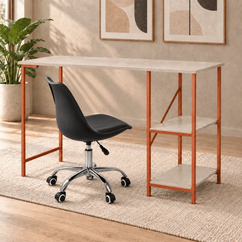 Mesa Star 110 Industrial com Cadeira Saarinen