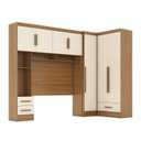 Ver imagem 2 de Guarda-Roupa Modulado 3 Peças 3 Portas 3 Gavetas com Maleiro Smart Plus Yescasa Marrom