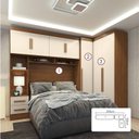 Ver imagem 4 de Guarda-Roupa Modulado 3 Peças 3 Portas 3 Gavetas com Maleiro Smart Plus Yescasa Marrom