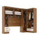 Ver imagem 6 de Guarda-Roupa Modulado 3 Peças 3 Portas 3 Gavetas com Maleiro Smart Plus Yescasa Marrom