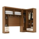 Ver imagem 7 de Guarda-Roupa Modulado 3 Peças 3 Portas 3 Gavetas com Maleiro Smart Plus Yescasa Marrom
