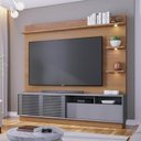 Ver imagem 2 de Estante Home Theater para TV 70 Pol. com LED 200cm Amiche C05 Freijó/Cinza Fosco - Mpozenato