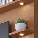 Ver imagem 5 de Estante Home Theater para TV 70 Pol. com LED 200cm Amiche C05 Freijó/Cinza Fosco - Mpozenato