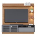 Ver imagem 7 de Estante Home Theater para TV 70 Pol. com LED 200cm Amiche C05 Freijó/Cinza Fosco - Mpozenato