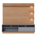 Ver imagem 6 de Estante Home Theater para TV 70 Pol. com LED 200cm Amiche C05 Freijó/Cinza Fosco - Mpozenato