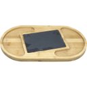 Ver imagem 1 de Petisqueira 2 Divisorias e Tabua de Corte Ardosia Home&co Oval Bambu 2x37x20cm Natural