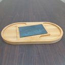 Ver imagem 6 de Petisqueira 2 Divisorias e Tabua de Corte Ardosia Home&co Oval Bambu 2x37x20cm Natural