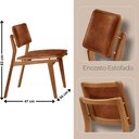Ver imagem 3 de Sala de Jantar Mesa Nala 220cm Tampo Laminado Canto Moeda com 8 Cadeiras Eva