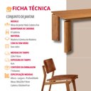 Ver imagem 6 de Sala de Jantar Mesa Nala 220cm Tampo Laminado Canto Moeda com 8 Cadeiras Eva