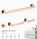 Ver imagem 4 de Kit Acessório 4 Peças Rose Gold Aço Inox 304 Premium Goldenx
