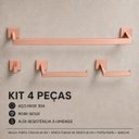 Ver imagem 5 de Kit Acessório 4 Peças Rose Gold Aço Inox 304 Premium Goldenx