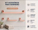 Ver imagem 7 de Kit Acessório 4 Peças Rose Gold Aço Inox 304 Premium Goldenx