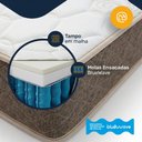 Ver mais imagens de Cama Box Baú + Colchão Gazin de Molas Ensacadas One Face Air Light Queen 158 cm