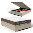 Ver imagem 1 de Cama Box Baú + Colchão Gazin de Molas Ensacadas One Face Air Light Queen 158 cm
