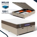 Ver imagem 2 de Cama Box Baú + Colchão Gazin de Molas Ensacadas One Face Air Light Queen 158 cm