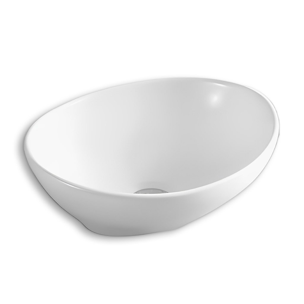 Cuba Louça Cerâmica Apoio Oval 41x33,5x14cm Cc1008 Branco