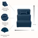 Ver imagem 5 de Escada Pet Escadinha Cachorro Gato Rampa Pet Ossinho Azul Marinho Suede
