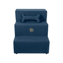 Ver imagem 3 de Escada Pet Escadinha Cachorro Gato Rampa Pet Ossinho Azul Marinho Suede