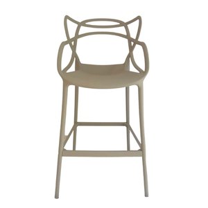 Kit 2 Banquetas Allegra Comercial Leve Resistente Pronto Uso:nude