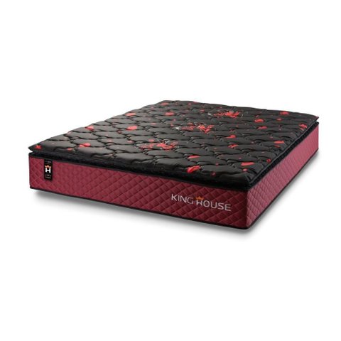 Colchão C- Molas Ensacadas Toronto King 193x203x28 Vermelho