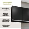 Armário Aéreo 1,60m com 4 Portas Cozinha Área de Serviço Lavínia Preto - 4
