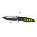 Ver imagem 6 de Canivete Aço Inox Sobrevivência Semi-automático Edc Fade Bushcraft Paracord - Rainbow Cor:pre