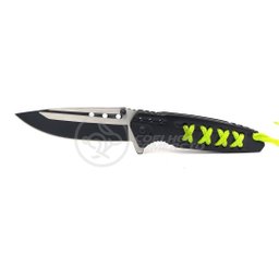Canivete Aço Inox Sobrevivência Semi-automático Edc Fade Bushcraft Paracord - Rainbow Cor:pre - 1