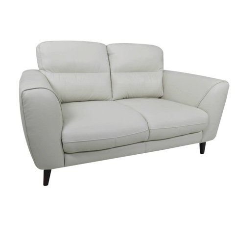 Sofá de Couro Vitória 2 Lugares Off White