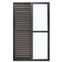 Ver imagem 1 de Porta Balcão 3 Folhas Veneziana 210x150 Preto Linha 22