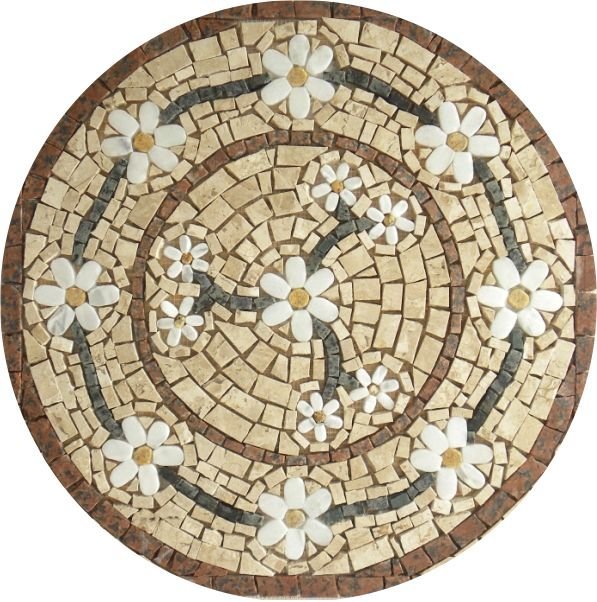 Mandala Mosaico Floral Rosone Venezia 150cm