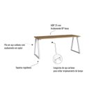 Ver imagem 5 de Mesa Escrivaninha para Escritório 160cm Concept Móvel na Caixa
