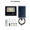 Refletor Solar 500w Led 6000k Placa Solar e Controle Remoto - 3