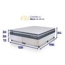 Ver imagem 2 de Cama Box Cairo Molas Ensacadas Queen 158x198 King House