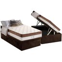 Ver imagem 1 de Conjunto Box Baú Solteiro: Colchão Espuma Anjos Molas Ensacadas Masterpocket King Best Brown +