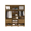 Ver imagem 3 de Guarda-roupa Igaratá 6 Portas 4 Gavetas Nature/alasca - Pnr Móveis