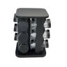 Porta Condimentos Giratório Inox Preto com 12 Potes 80ml - 1