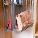 Ver imagem 5 de Organizador de Bolsa Cabideiro para Guarda-Roupa com 6 Bolsos Divisórias Transparente