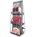 Ver imagem 1 de Organizador de Bolsa Cabideiro para Guarda-Roupa com 6 Bolsos Divisórias Transparente