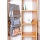 Ver imagem 3 de Organizador de Bolsa Cabideiro para Guarda-Roupa com 6 Bolsos Divisórias Transparente