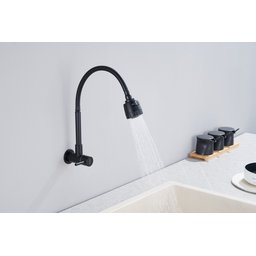 Torneira Gourmet Cozinha Inox Gir Parede Longa Preto NOX05B Doan - 6