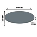 Ver imagem 5 de Mesa Beta Inox 75 Cm Altura Disco Redondo Tampo Mdp Redondo 60 Cm Largura X 2,50 Cm Altura Grafito